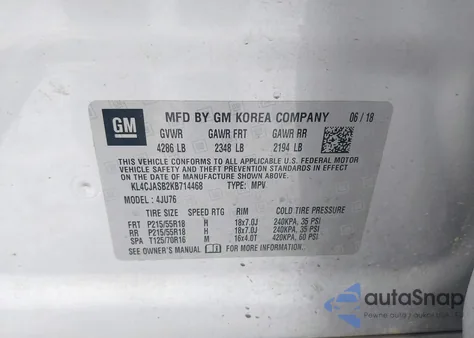 2019 Buick Encore Fwd Preferred from USA, damaged, VIN KL4CJASB2KB714468